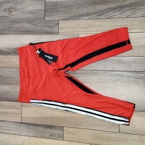 NWT Bebe Sport orange athletic workout capris